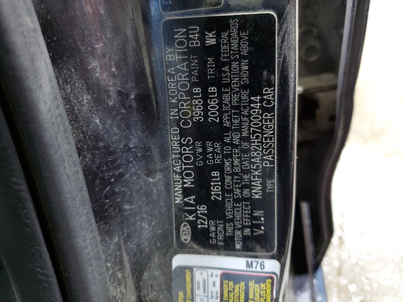 2017 Kia Forte Lx VIN: KNAFK5A82H5700944 Lot: 91299205