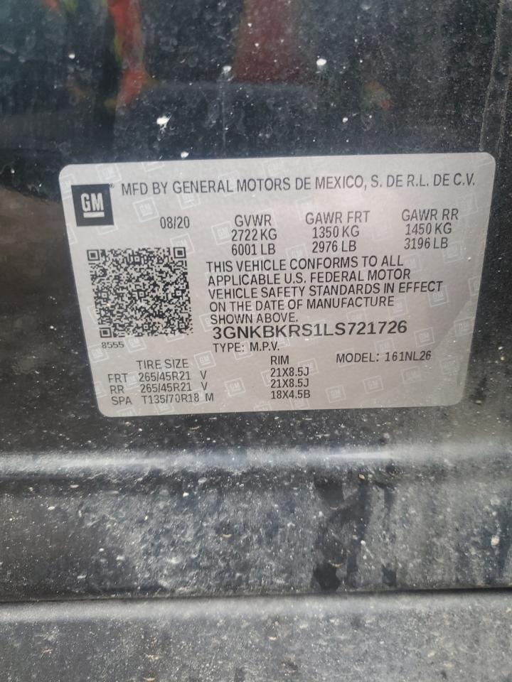2020 Chevrolet Blazer Rs VIN: 3GNKBKRS1LS721726 Lot: 91867705
