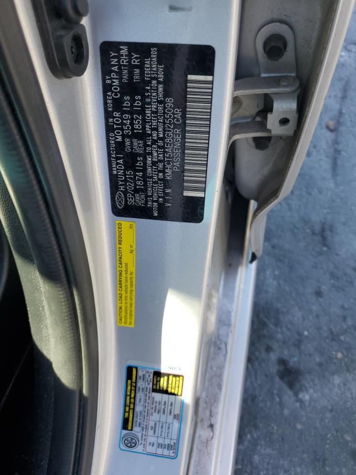 2016 Hyundai Accent Se VIN: KMHCT5AE8GU255098 Lot: 91185235