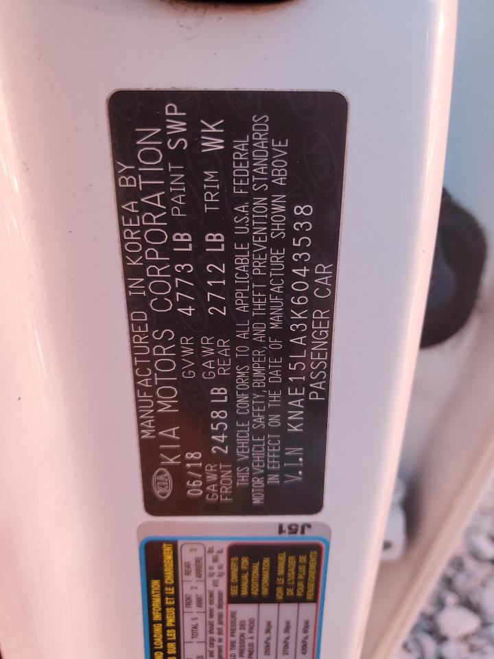 2019 Kia Stinger VIN: KNAE15LA3K6043538 Lot: 91834795