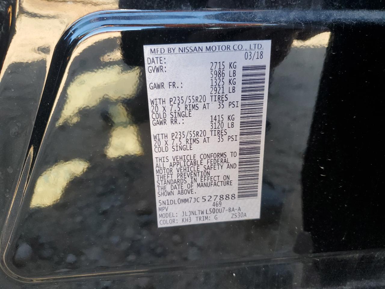 2018 Infiniti Qx60 VIN: 5N1DL0MM7JC527888 Lot: 92886475