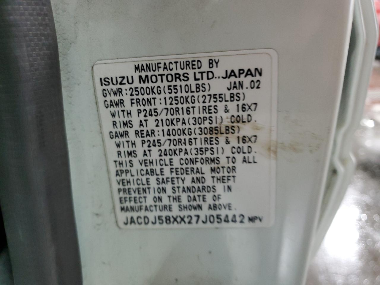 2002 Isuzu Trooper S VIN: JACDJ58XX27J05442 Lot: 91836525