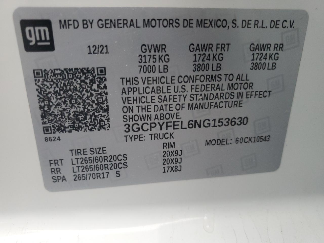 2022 Chevrolet Silverado Ltd K1500 Lt Trail Boss VIN: 3GCPYFEL6NG153630 Lot: 93713785