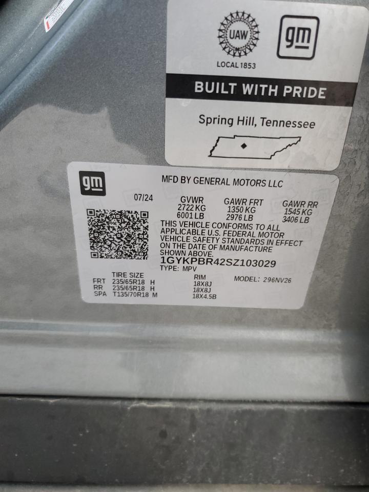 2025 Cadillac Xt6 Luxury VIN: 1GYKPBR42SZ103029 Lot: 91917715