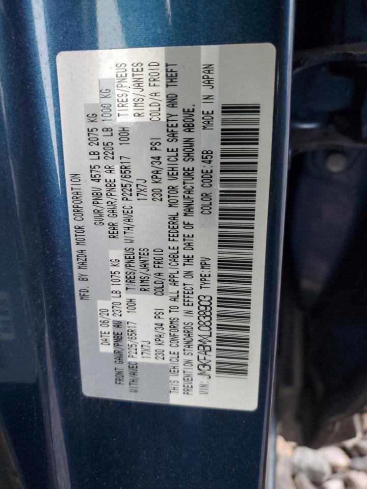 2020 Mazda Cx-5 Sport VIN: JM3KFABMXL0838903 Lot: 93660915