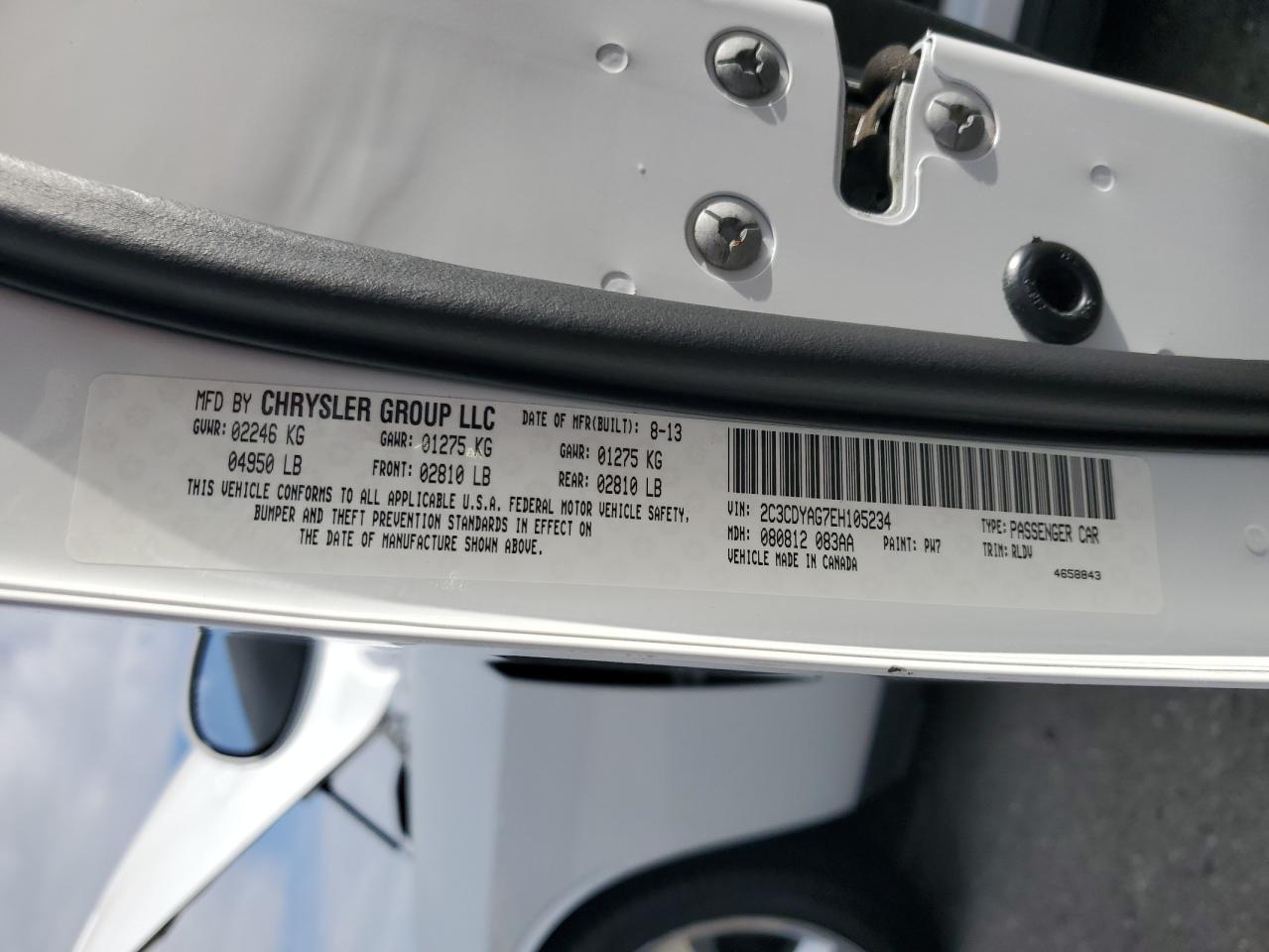 2014 Dodge Challenger Sxt VIN: 2C3CDYAG7EH105234 Lot: 92717495