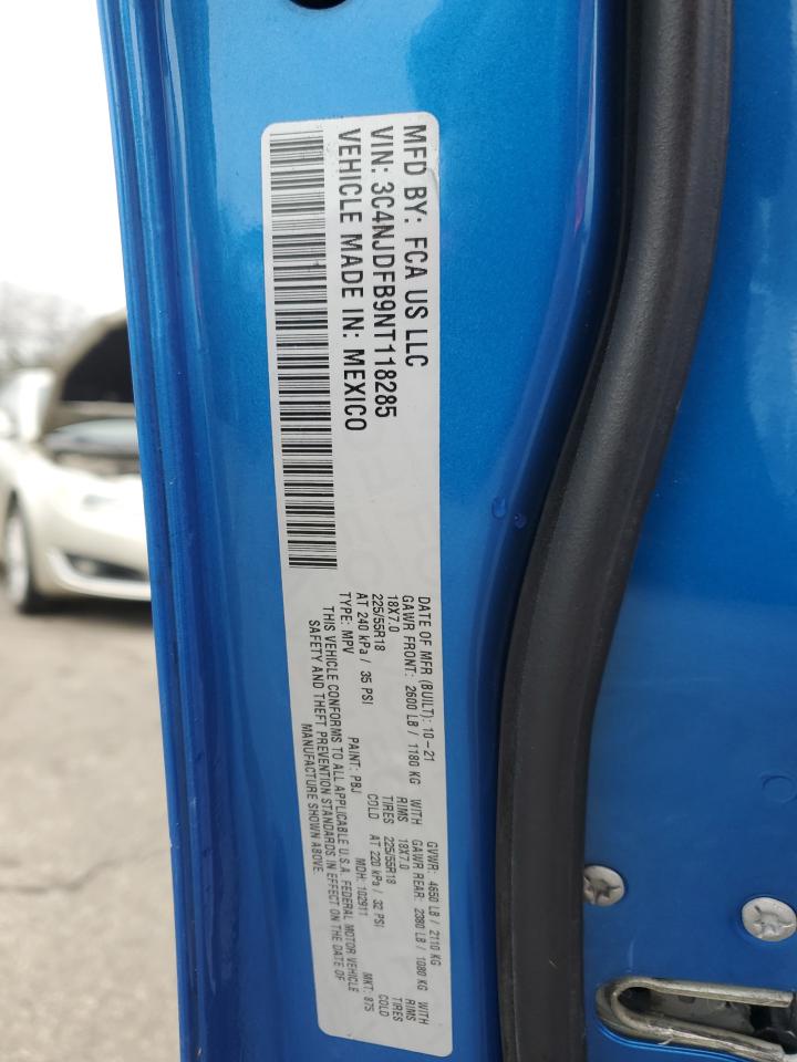 2022 Jeep Compass Latitude Lux VIN: 3C4NJDFB9NT118285 Lot: 93132015