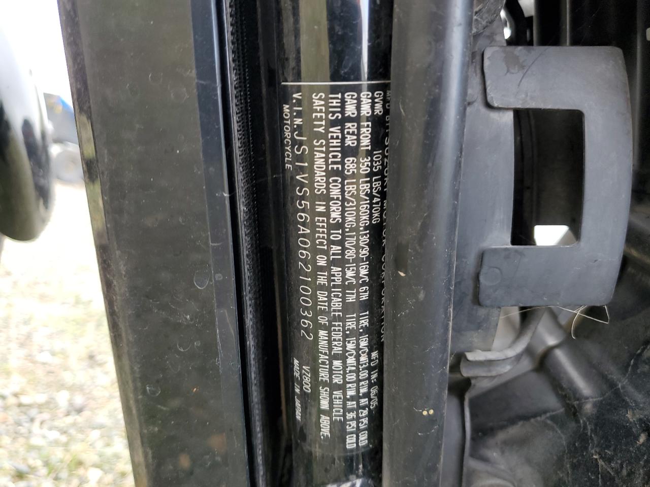 2006 Suzuki M50 Bk5 VIN: JS1VS56A062100362 Lot: 91635295