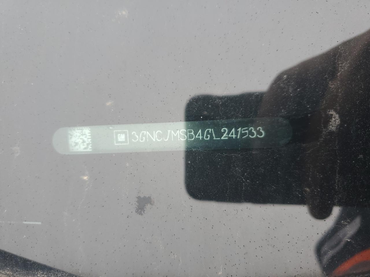 2016 Chevrolet Trax Ltz VIN: 3GNCJMSB4GL241533 Lot: 93468825