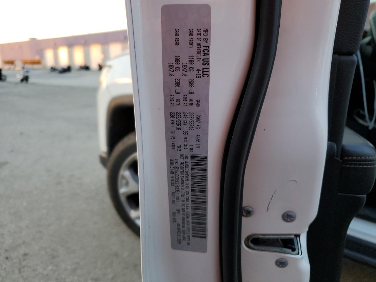 2019 Jeep Compass Limited VIN: 3C4NJDCB0KT761351 Lot: 91383155