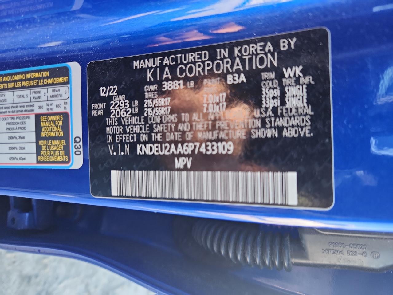 2023 Kia Seltos S VIN: KNDEU2AA6P7433109 Lot: 91378625