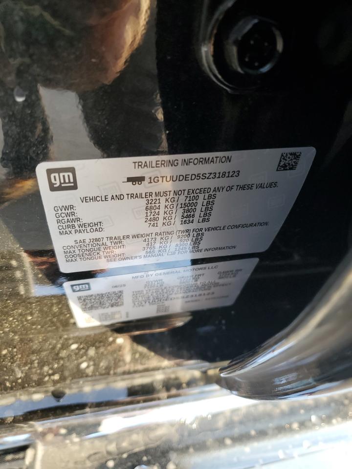 2025 GMC Sierra K1500 Slt VIN: 1GTUUDED5SZ318123 Lot: 93373505