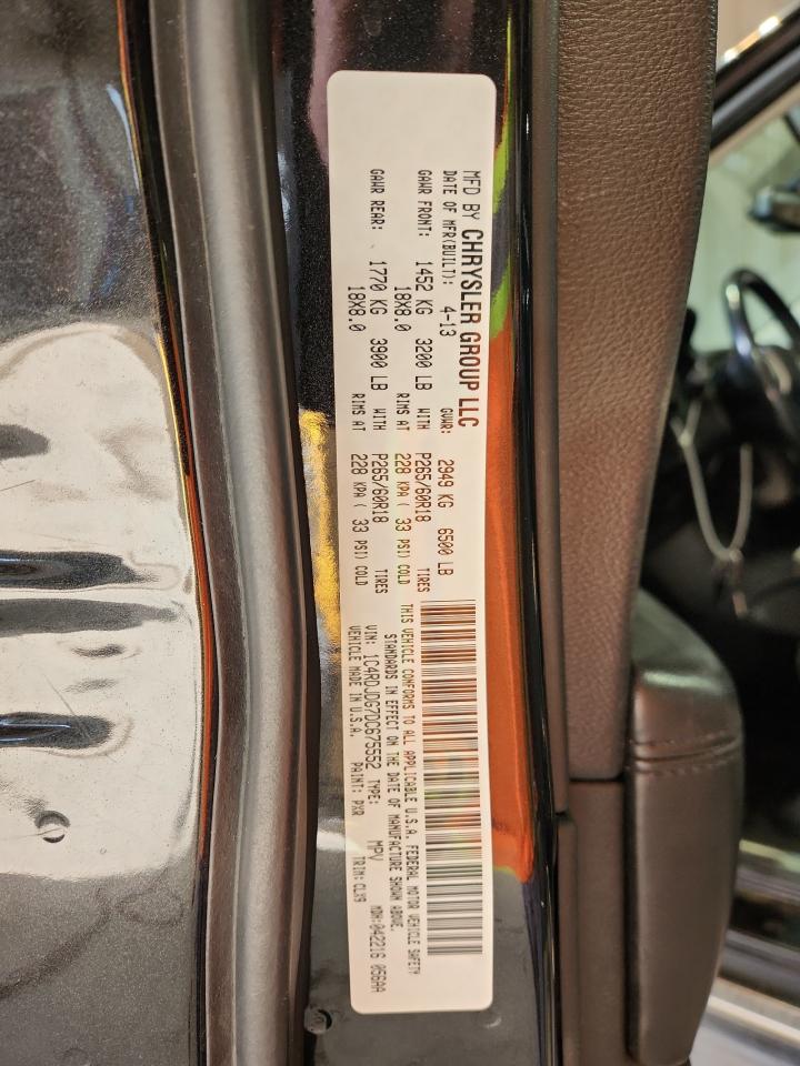 2013 Dodge Durango Crew VIN: 1C4RDJDG7DC675552 Lot: 92578555