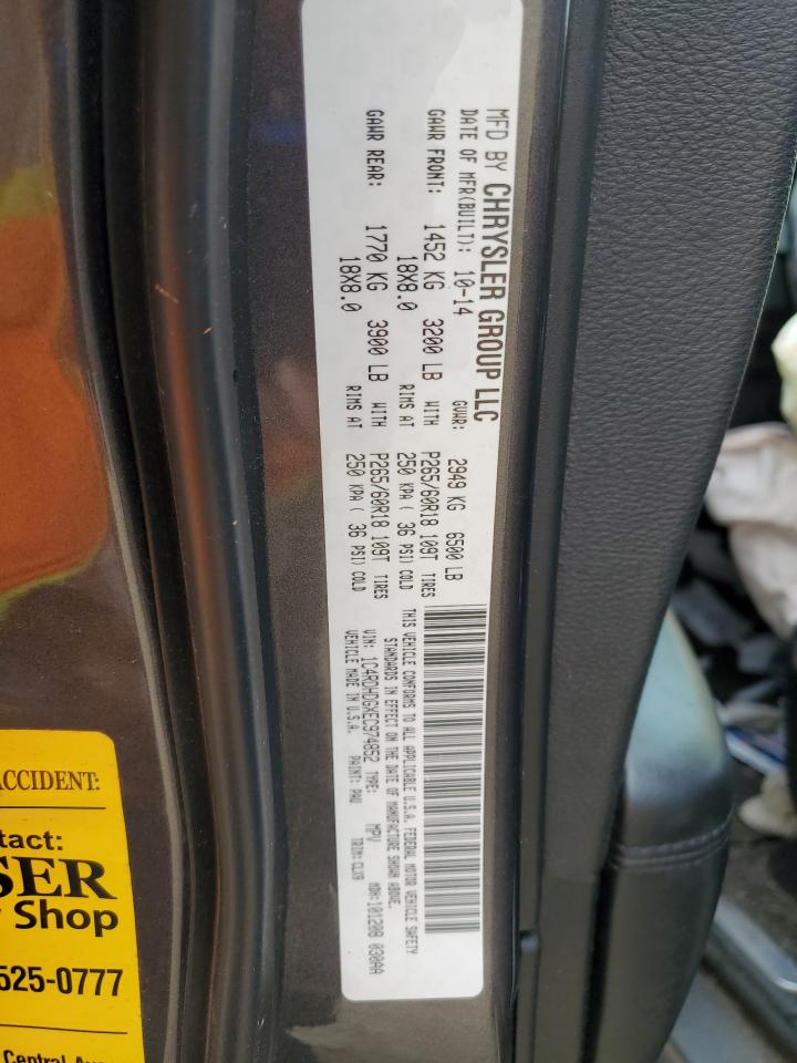 2014 Dodge Durango Limited VIN: 1C4RDHDGXEC974852 Lot: 91512505