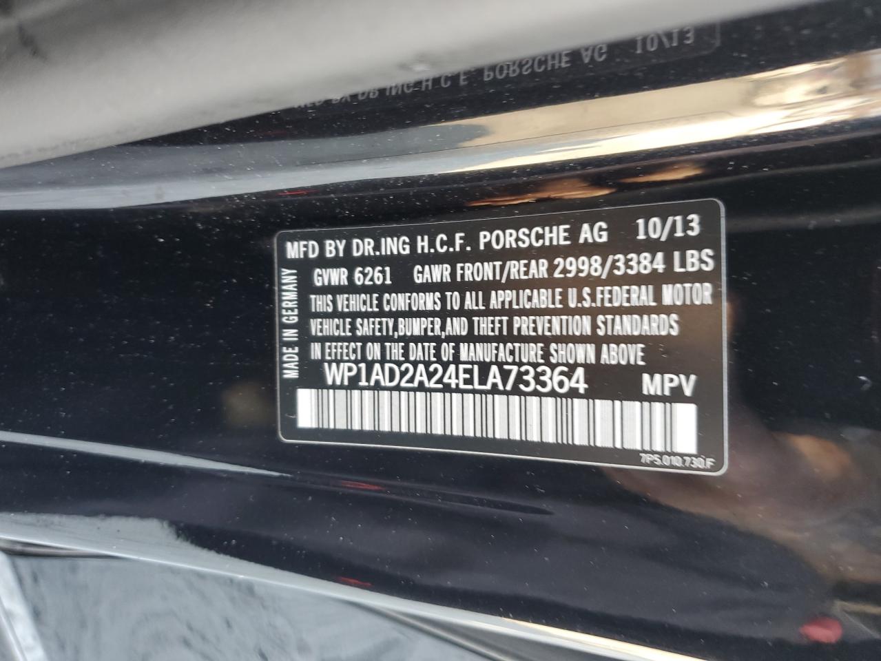 2014 Porsche Cayenne Gts VIN: WP1AD2A24ELA73364 Lot: 92866305