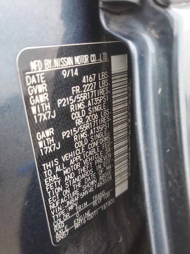 2014 Nissan Juke S VIN: JN8AF5MV4ET483508 Lot: 93153185