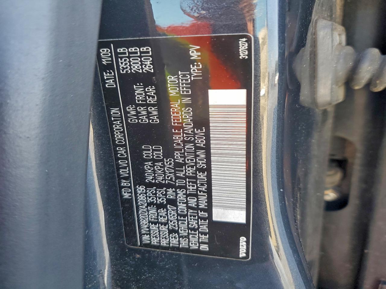 2010 Volvo Xc60 3.2 VIN: YV4982DZXA2086196 Lot: 94226545