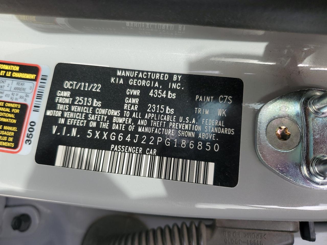 2023 Kia K5 Gt Line VIN: 5XXG64J22PG186850 Lot: 92675415