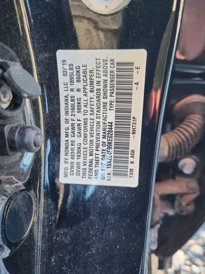 2019 Honda Insight Touring VIN: 19XZE4F99KE028444 Lot: 91133725