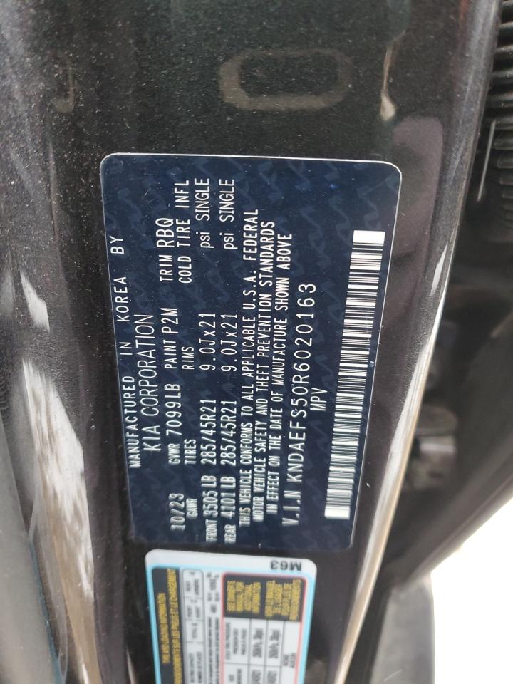 2024 Kia Ev9 Gt Line VIN: KNDAEFS50R6020163 Lot: 91883675