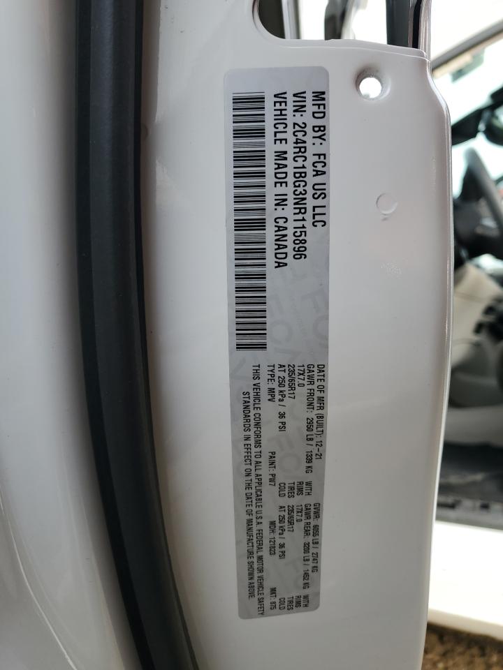 2022 Chrysler Pacifica Touring L VIN: 2C4RC1BG3NR115896 Lot: 92600755