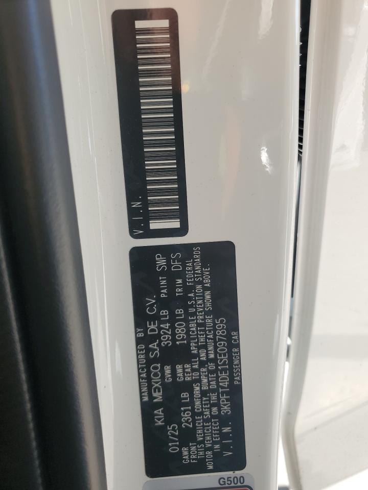 2025 Kia K4 Lx VIN: 3KPFT4DE1SE097895 Lot: 93189275