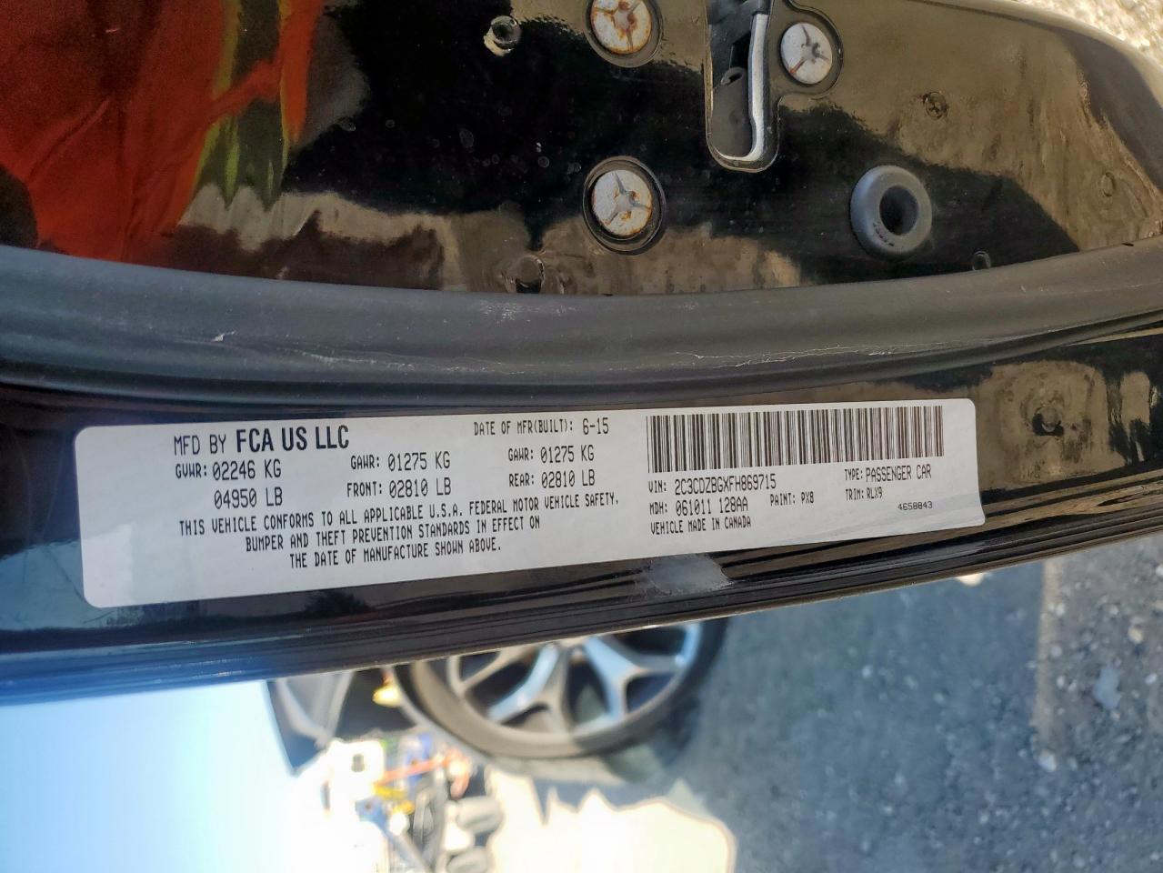 2015 Dodge Challenger Sxt Plus VIN: 2C3CDZBGXFH869715 Lot: 91697905