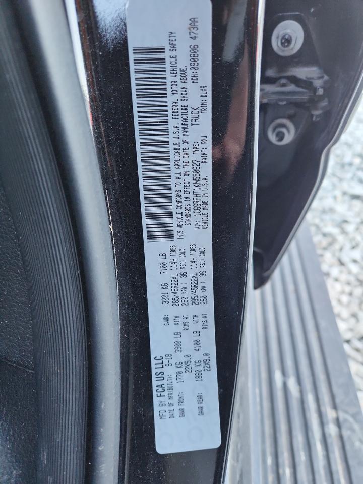 2019 Ram 1500 Limited VIN: 1C6SRFHT1KN550627 Lot: 92809985