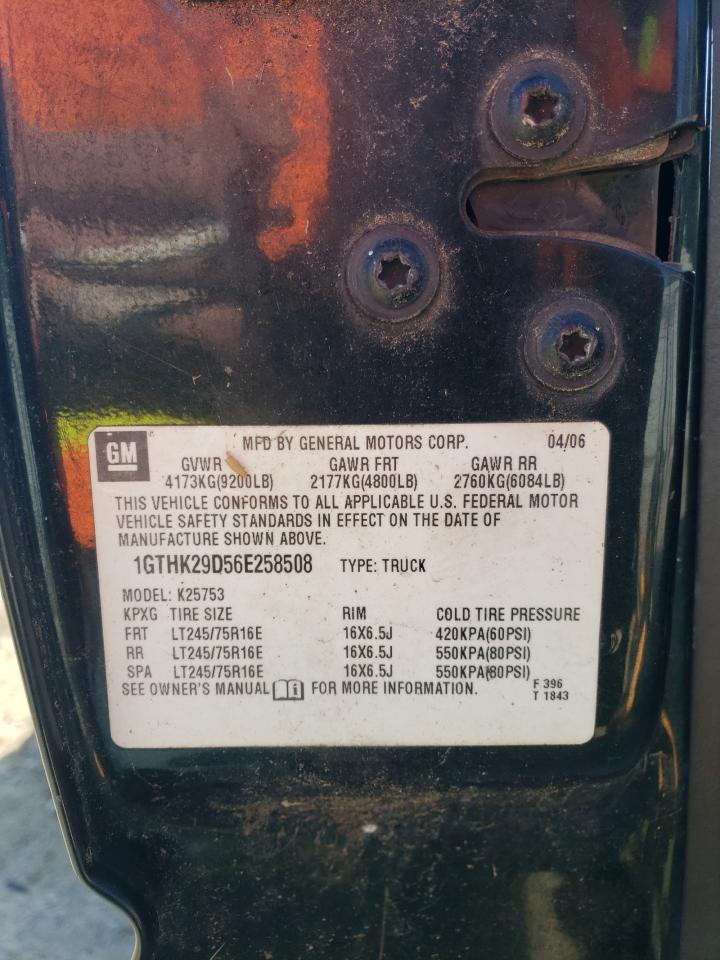 2006 GMC Sierra K2500 Heavy Duty VIN: 1GTHK29D56E258508 Lot: 91469265