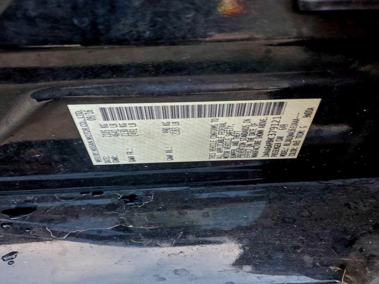 2017 Nissan Maxima 3.5S VIN: 1N4AA6AP8HC379121 Lot: 93853515