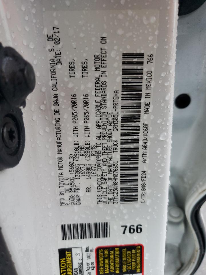 2017 Toyota Tacoma Double Cab VIN: 3TMCZ5AN8HM076651 Lot: 93876755