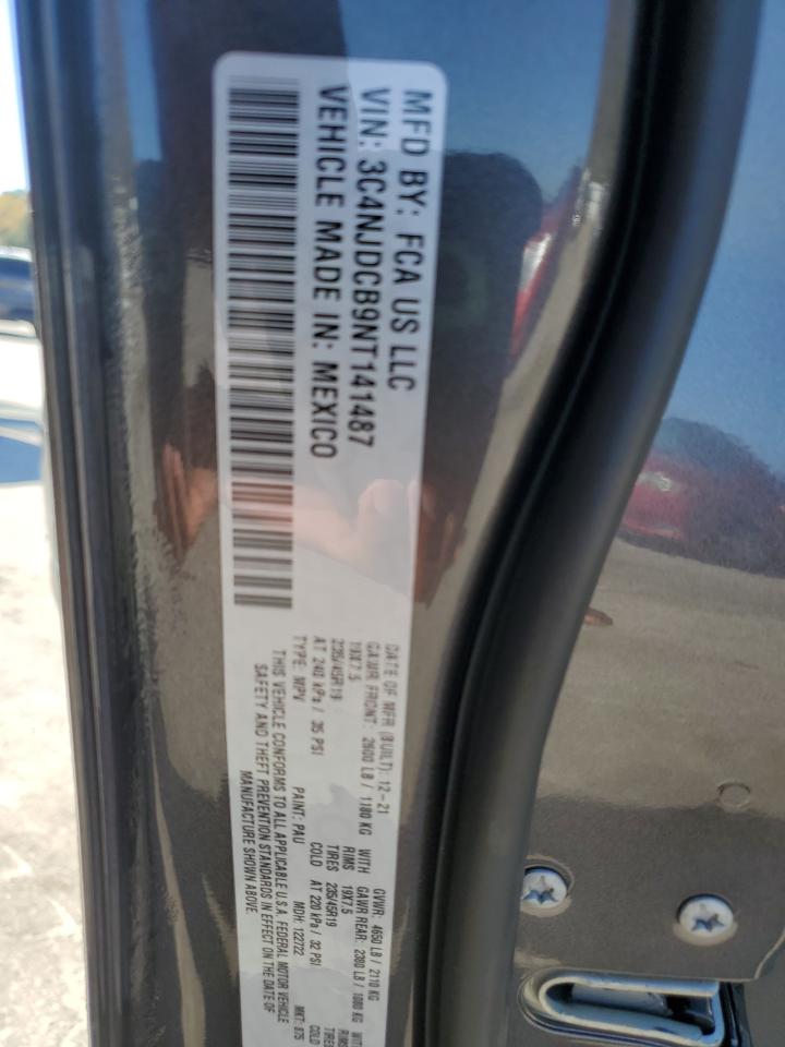 2022 Jeep Compass Limited VIN: 3C4NJDCB9NT141487 Lot: 90984455