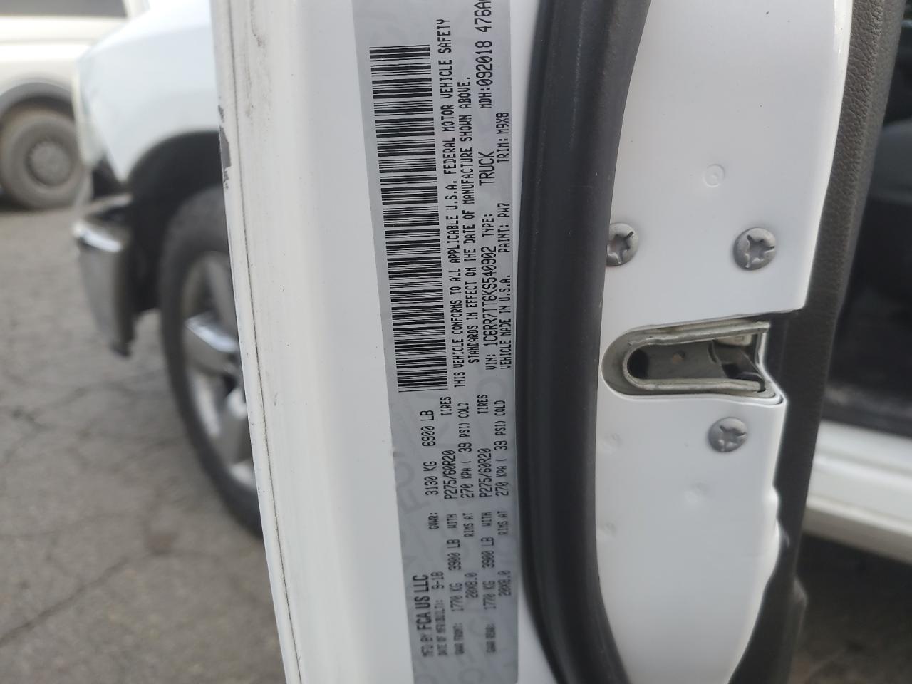 2019 Ram 1500 Classic Slt VIN: 1C6RR7TT6KS540902 Lot: 93324205