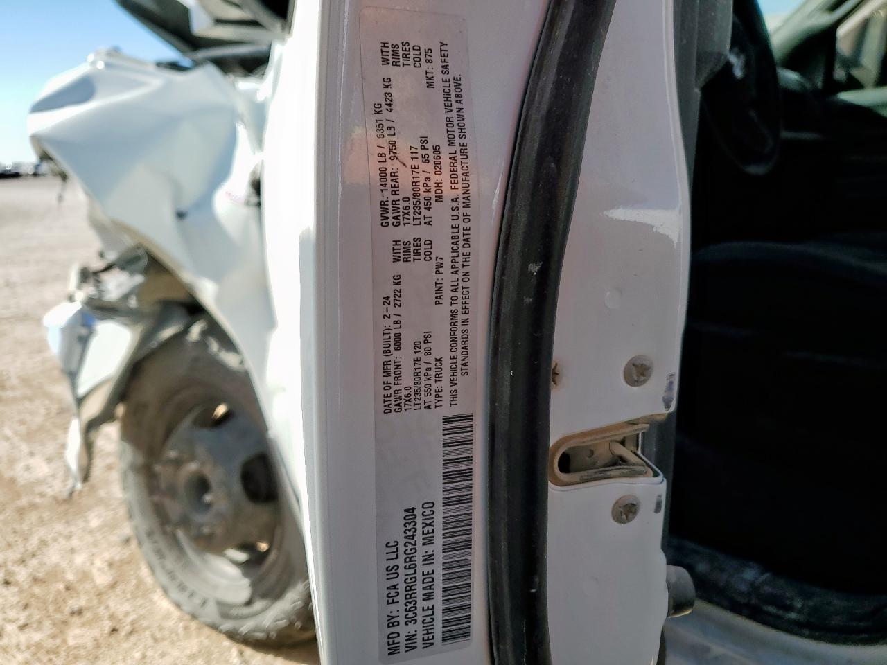 2024 Ram 3500 Tradesman VIN: 3C63RRGL6RG243304 Lot: 80321545