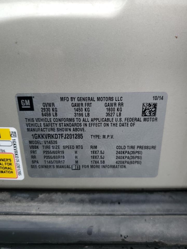 2015 GMC Acadia Slt-1 VIN: 1GKKVRKD7FJ201285 Lot: 93522855