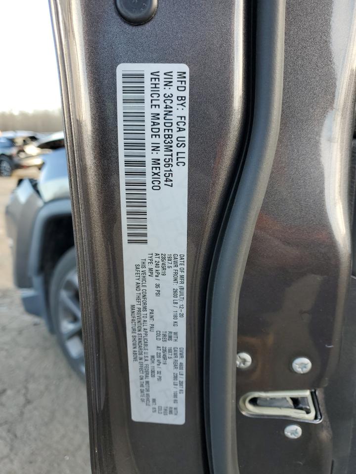 2021 Jeep Compass 80Th Edition VIN: 3C4NJDEB3MT561547 Lot: 93369615