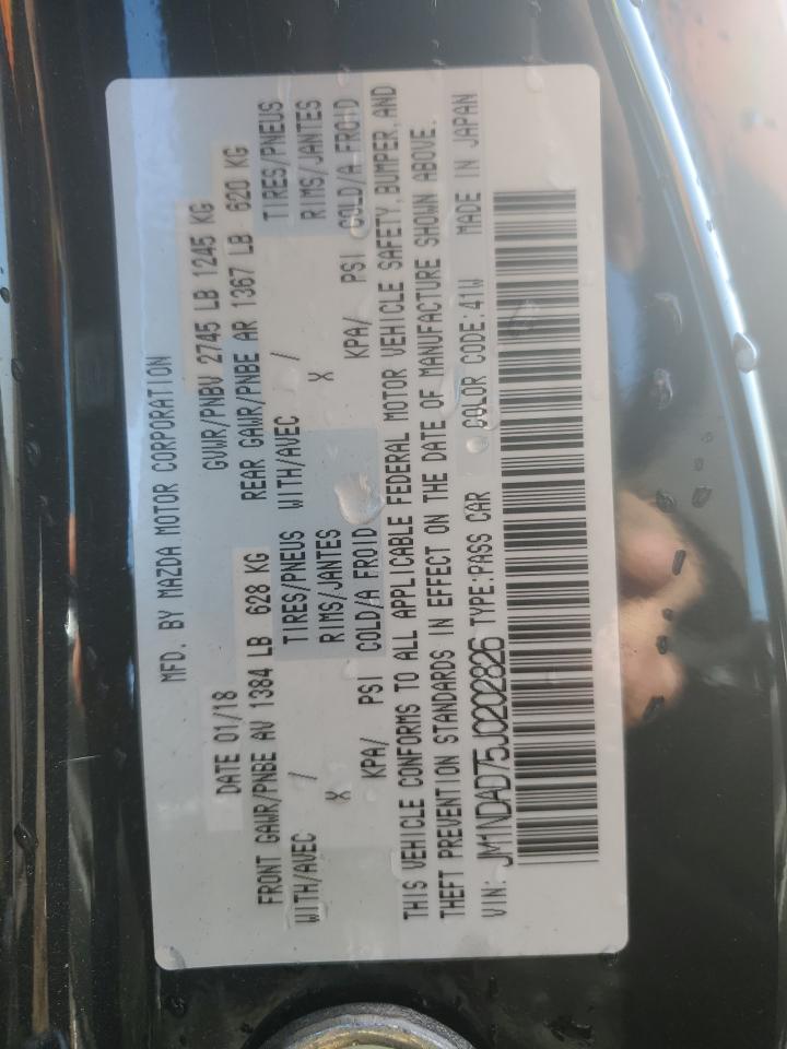 2018 Mazda Mx-5 Miata Grand Touring VIN: JM1NDAD75J0202826 Lot: 90035085