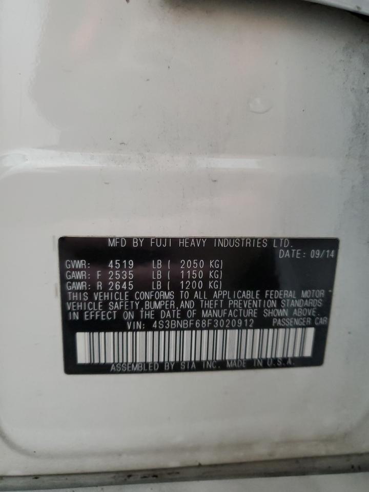 2015 Subaru Legacy 2.5I Premium VIN: 4S3BNBF68F3020912 Lot: 91298945