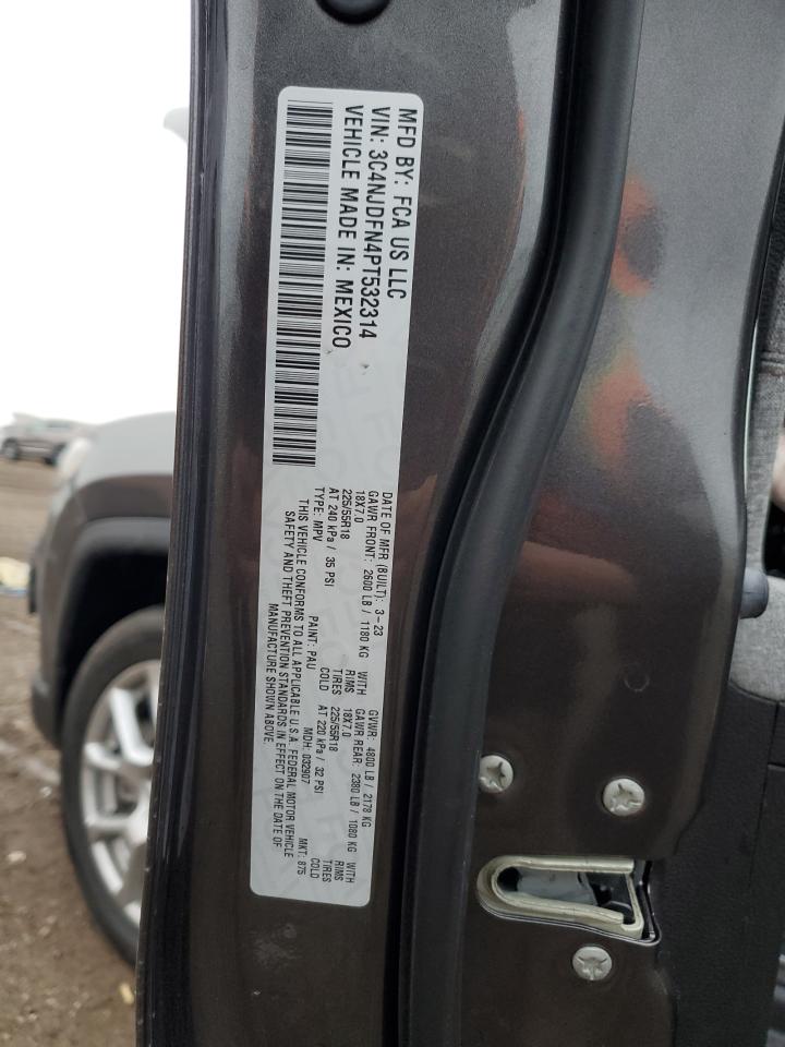 2023 Jeep Compass Latitude Lux VIN: 3C4NJDFN4PT532314 Lot: 93534675