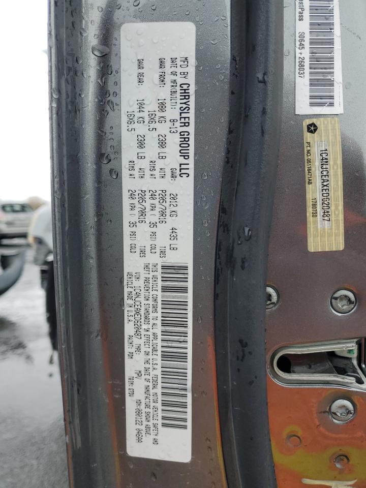 2014 Jeep Compass Latitude VIN: 1C4NJCEAXED620487 Lot: 92628655