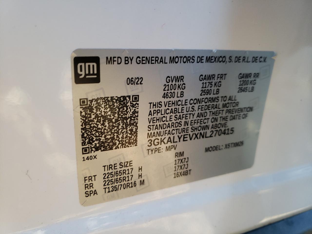 2022 GMC Terrain At4 VIN: 3GKALYEVXNL270415 Lot: 91130865