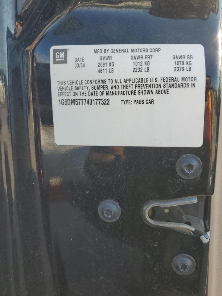 2004 Cadillac Cts VIN: 1G6DM577740177322 Lot: 85436915