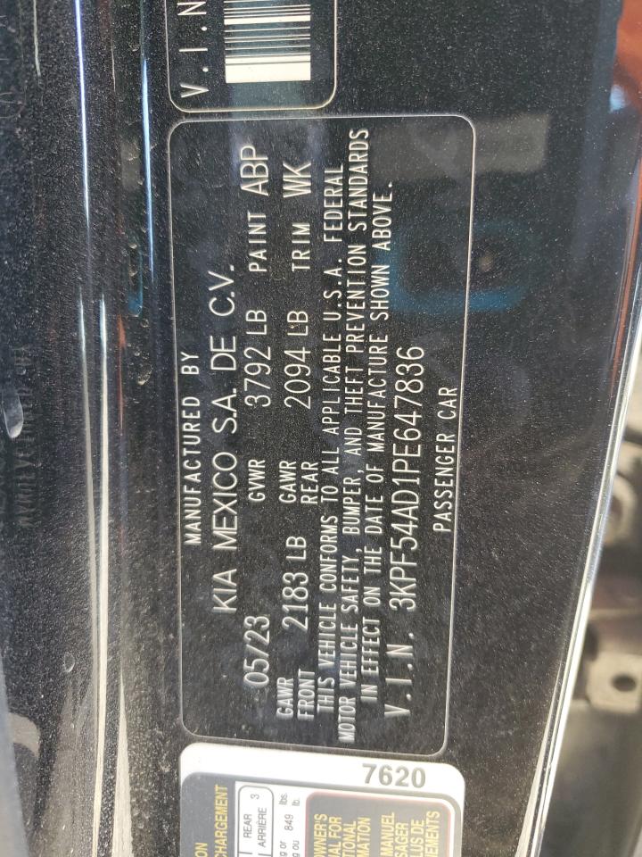 2023 Kia Forte Gt Line VIN: 3KPF54AD1PE647836 Lot: 90757935