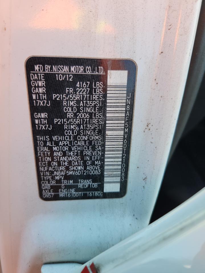 2013 Nissan Juke S VIN: JN8AF5MV6DT210083 Lot: 91856135