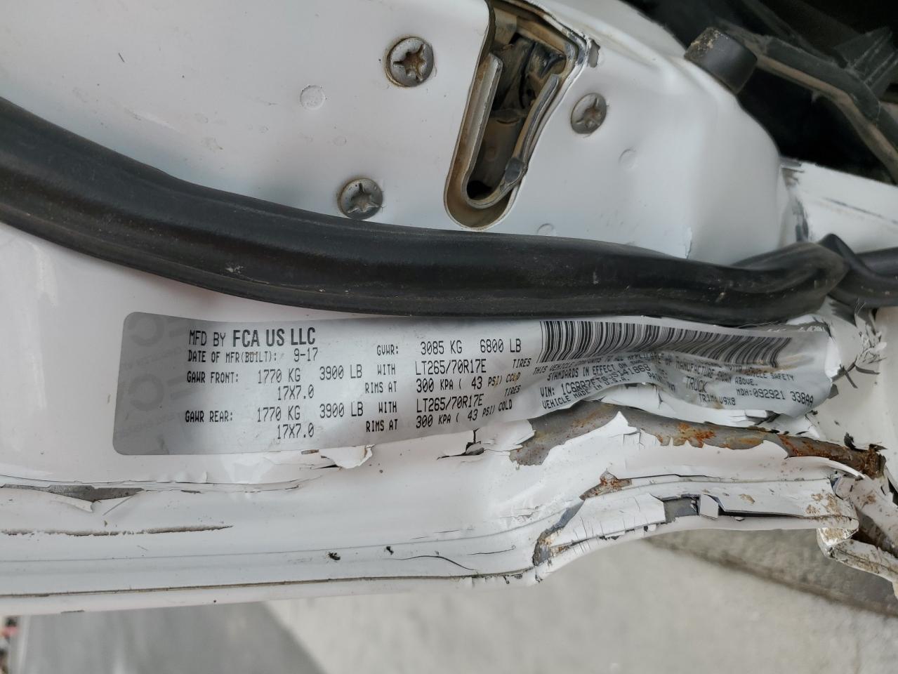 2018 Ram 1500 St VIN: 1C6RR7FT6JS141868 Lot: 91492675