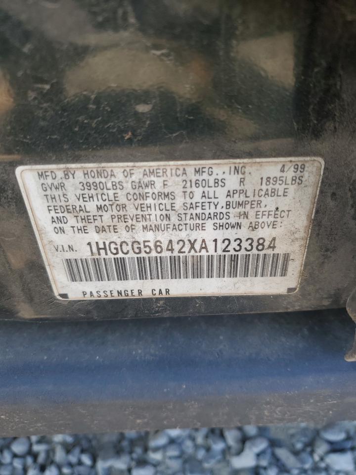 1999 Honda Accord Lx VIN: 1HGCG5642XA123384 Lot: 93649105