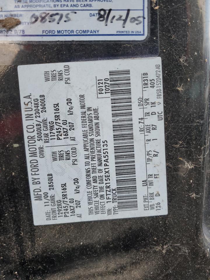 2001 Ford Ranger Super Cab VIN: 1FTZR15EX1PA55135 Lot: 91333495