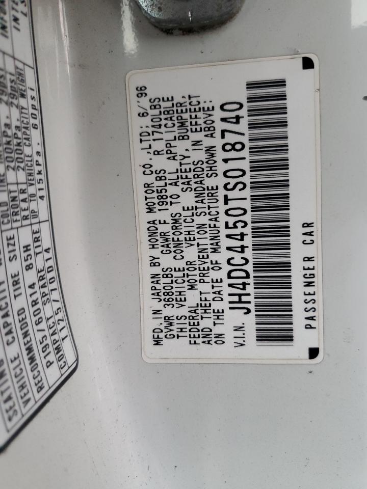 1996 Acura Integra Ls VIN: JH4DC4450TS018740 Lot: 93447045
