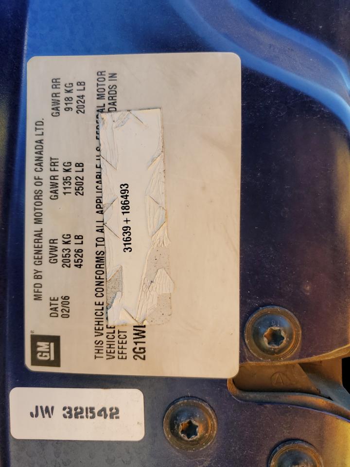 2006 Chevrolet Monte Carlo Ss VIN: 2G1WL16C169304809 Lot: 93099625