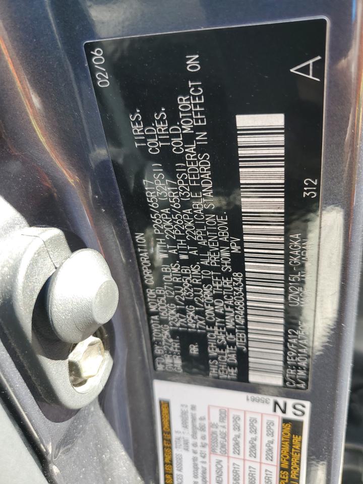 2006 Toyota 4Runner Sr5 VIN: JTEBT14R468034348 Lot: 93048905